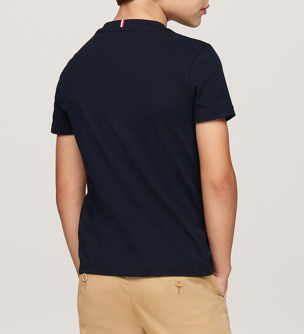 Tommy Hilfiger T-shirt - TH Logo Puff - Desert Sky