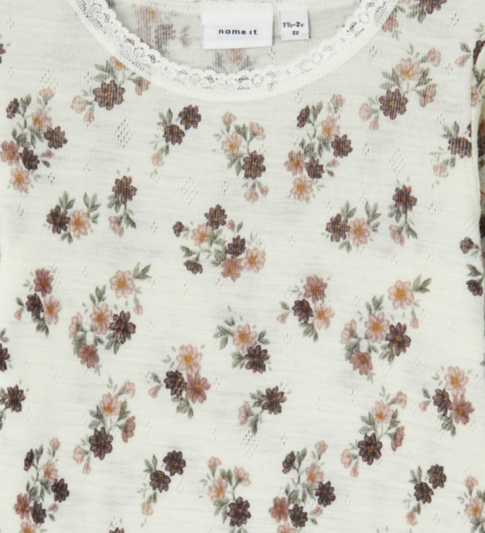 Name It Body l/æ  - Uld - Noos - NmfWang - Snow White m. Hulmøns
