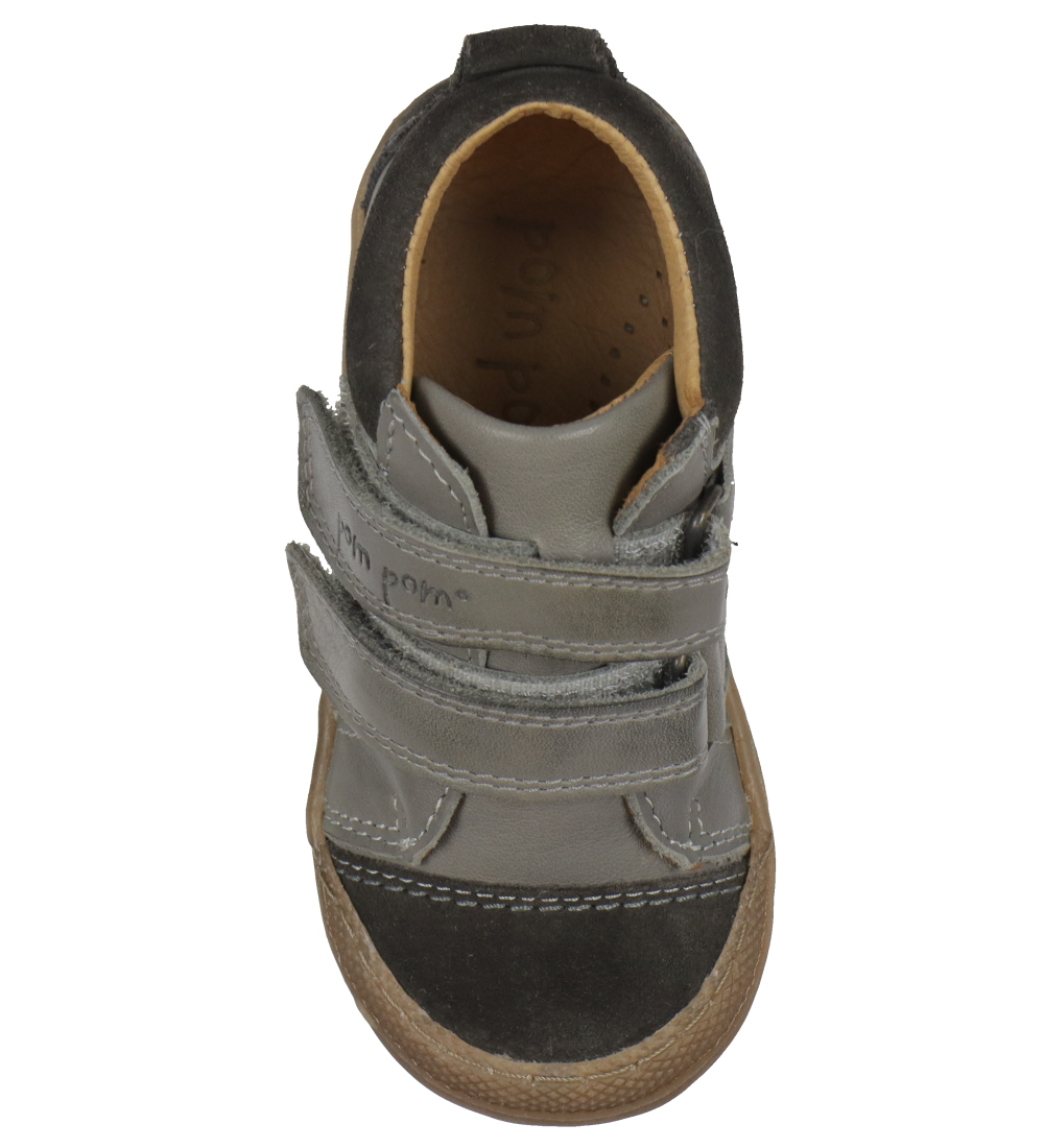 Pom Pom Sko - Sneaker Velcro - Dark Forest
