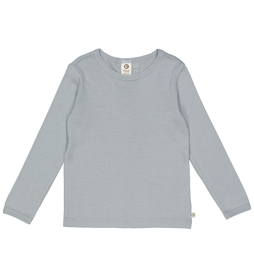 Müsli T-shirt - Uld - Woolly - Jasmin Blue