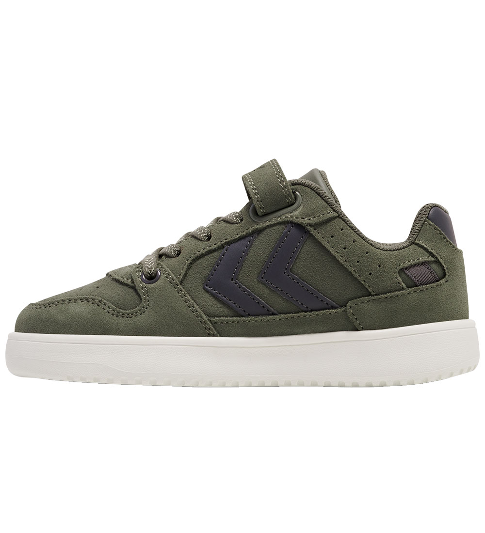 Hummel Sko - ST. Power Play Suede JR - Dusty Olive