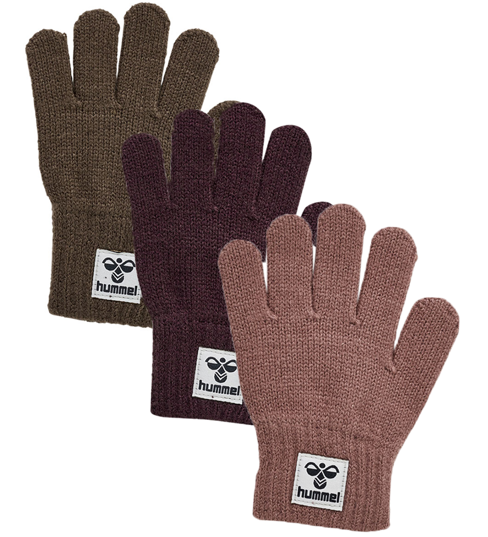 Hummel Handsker - Strik - 3-pak - hmlKvint - Major Brown