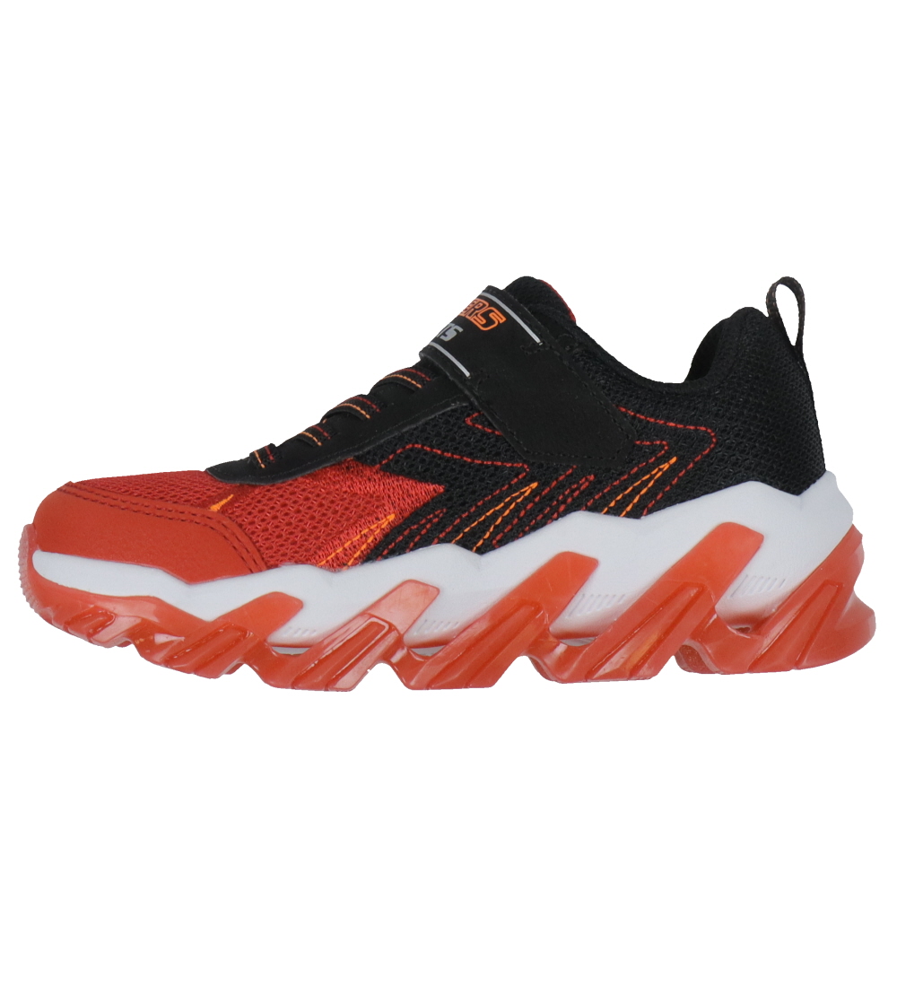 Skechers Sko m. Lys - Mega-Surge 2.0 - Rød/Sort