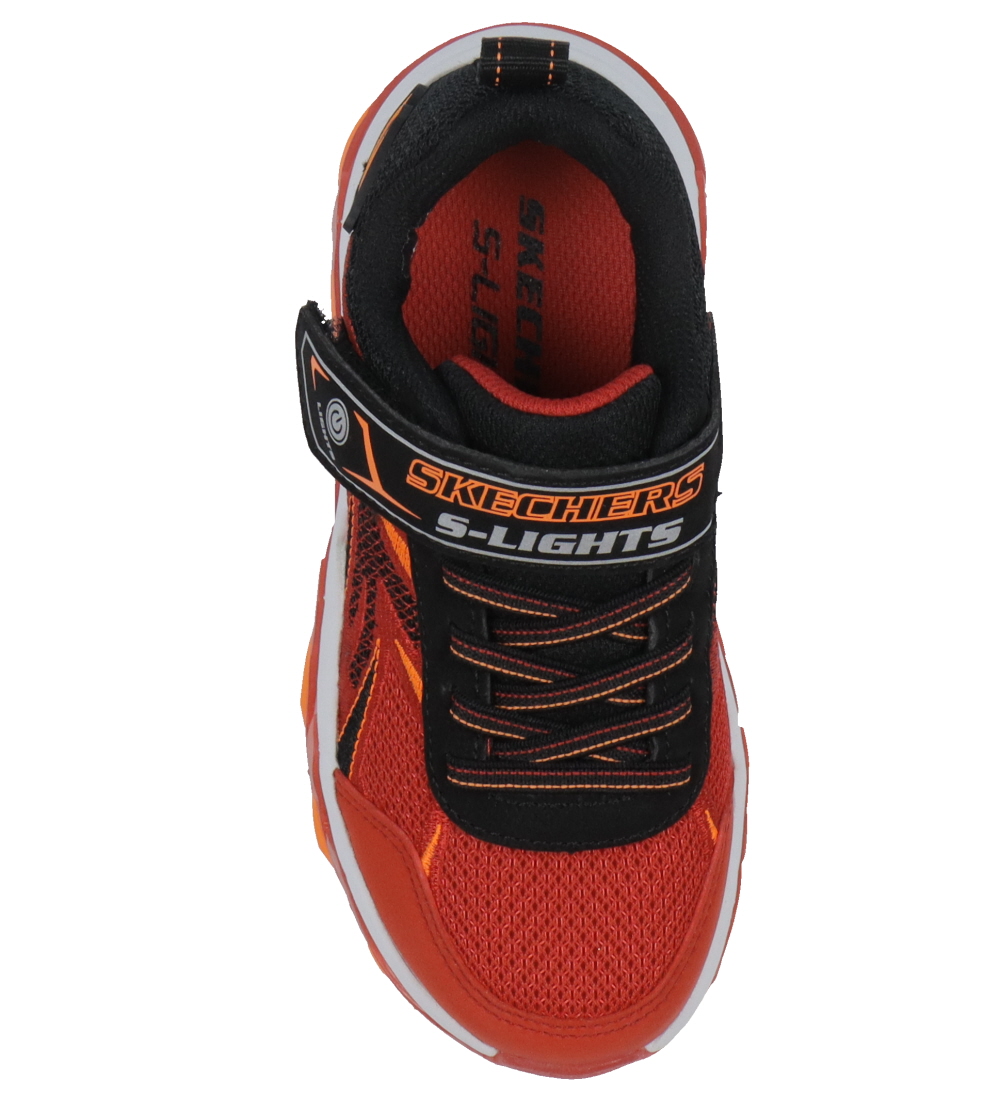 Skechers Sko m. Lys - Mega-Surge 2.0 - Rød/Sort