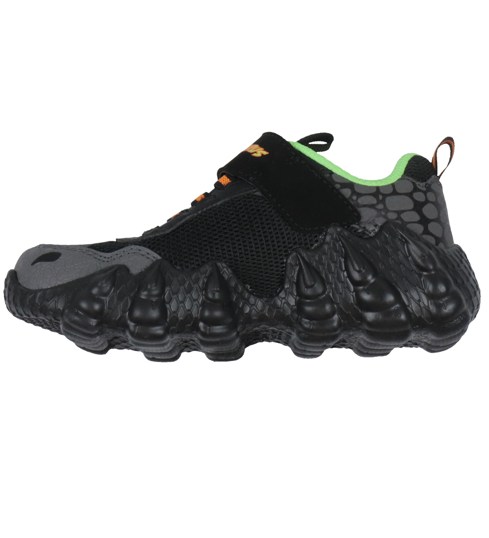 Skechers Sko m. Lys - Skech-O-Saurus - Sort/Grå