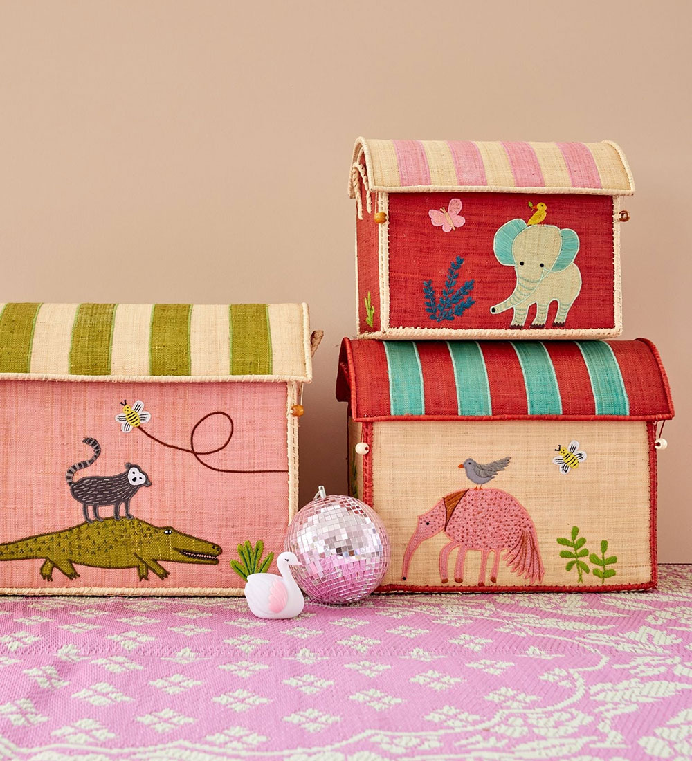 Rice Opbevaringskurve - Raffia - 3 stk. - Sweet Jungle