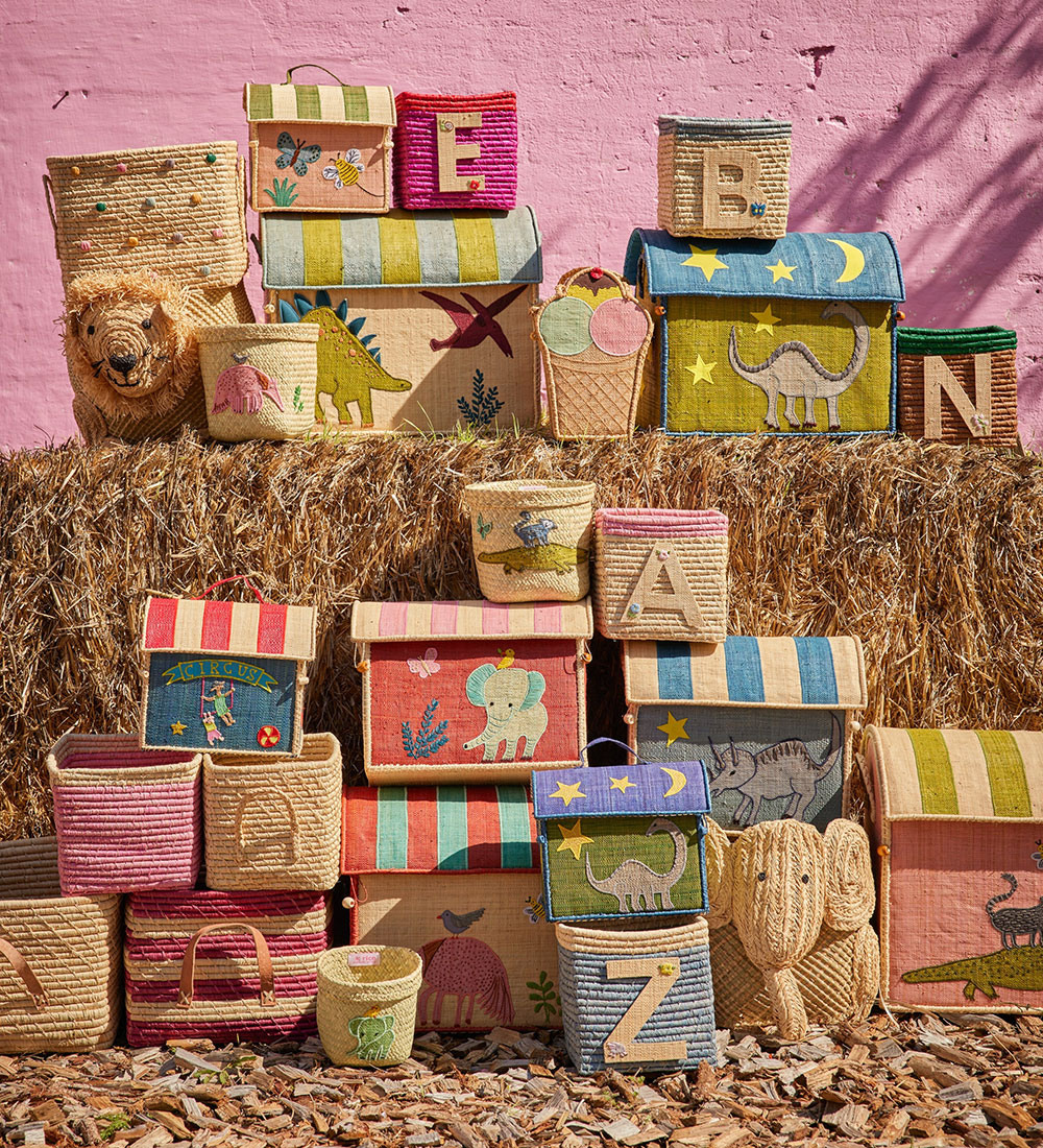 Rice Opbevaringskurve - Raffia - 3 stk. - Sweet Jungle