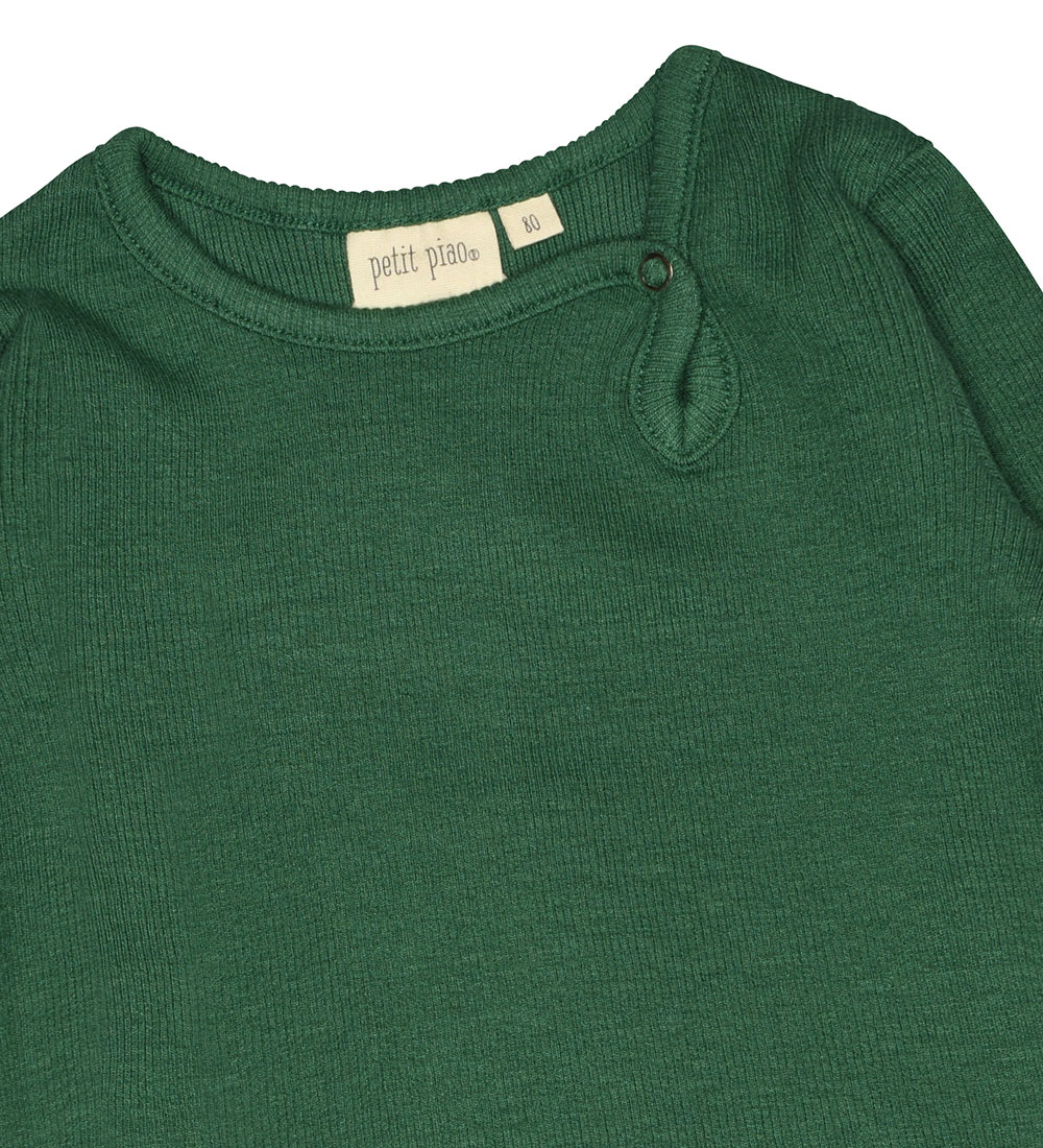 Petit Piao Body l/æ - Rib - Modal - Emerald Green