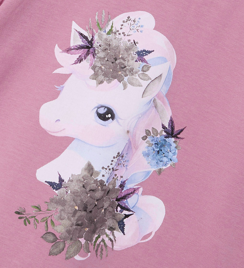 Name It Bluse - NmfNaia - Mauve Orchid m. Pony