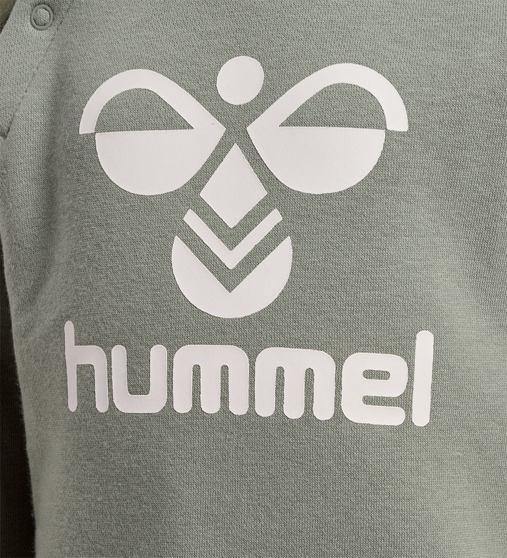 Hummel Sweatsæt - HmlHumming Crewsuit - Dusty Olive