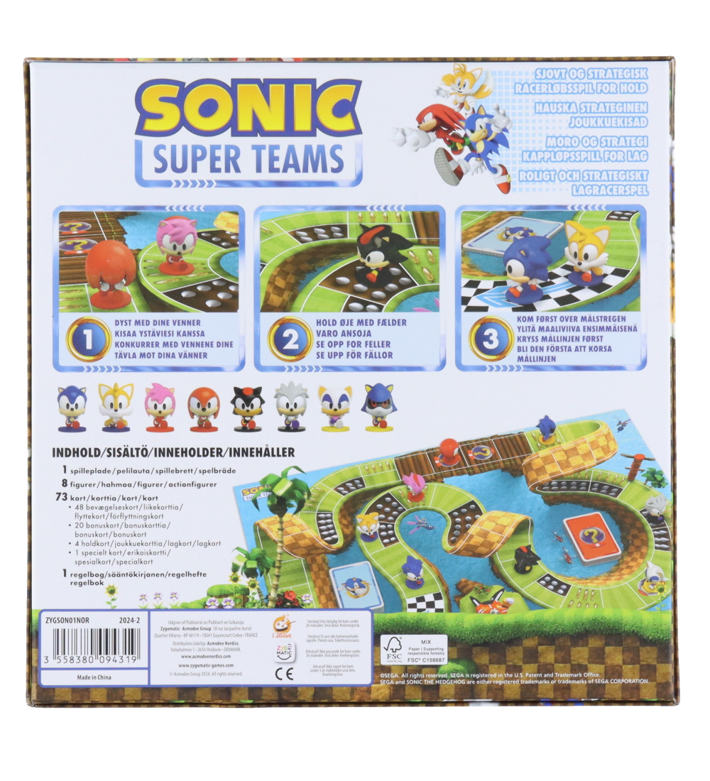 Asmodee - Sonic Brætspil - Sonic Super Teams - Nordic