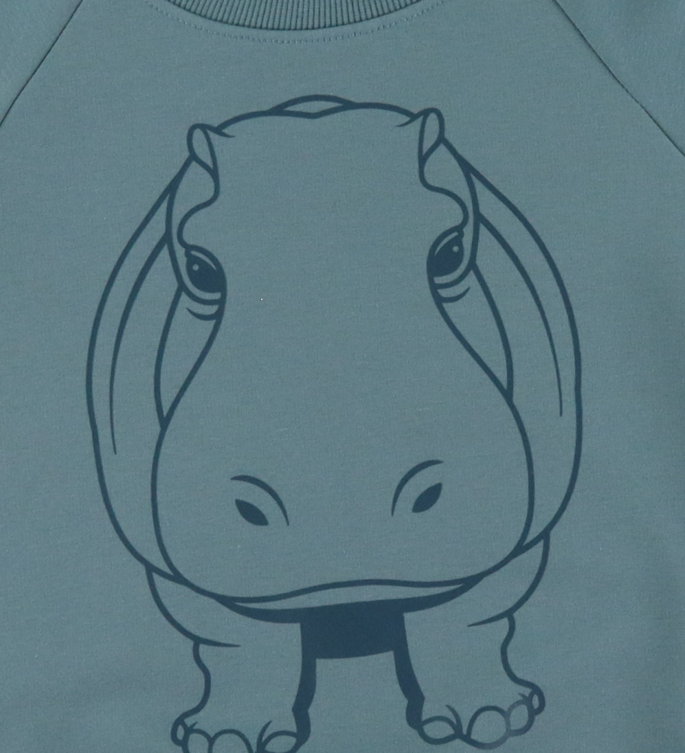 DYR-Cph Sweatshirt - Dyrbellow - BLue Grey Outline Flodhest