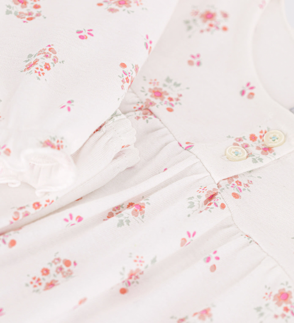 Petit Bateau Nattøj - 2 delt - Marshmallow/Multicolor