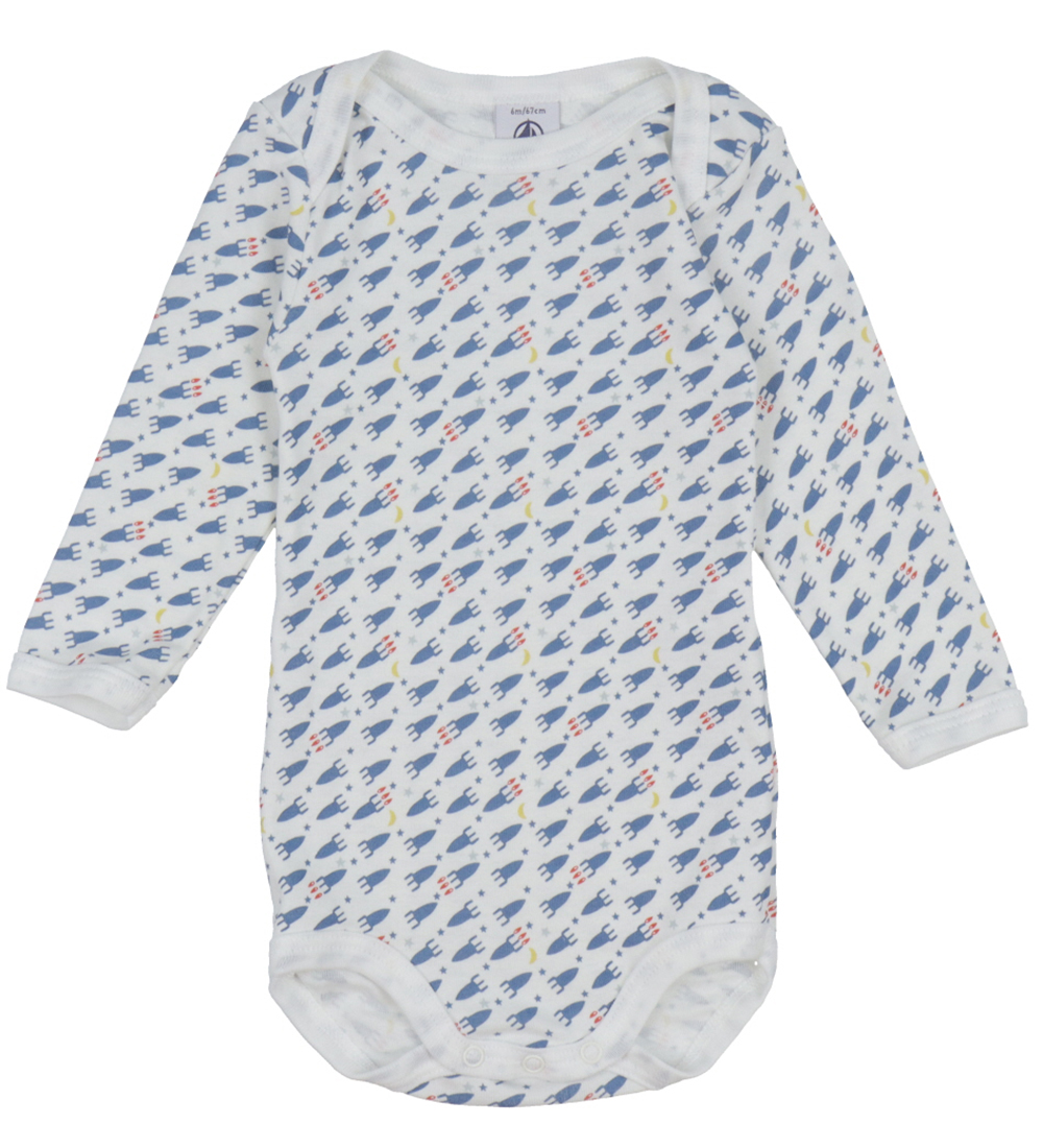 Petit Bateau Body l/æ - 3-pak - Blå/Beige