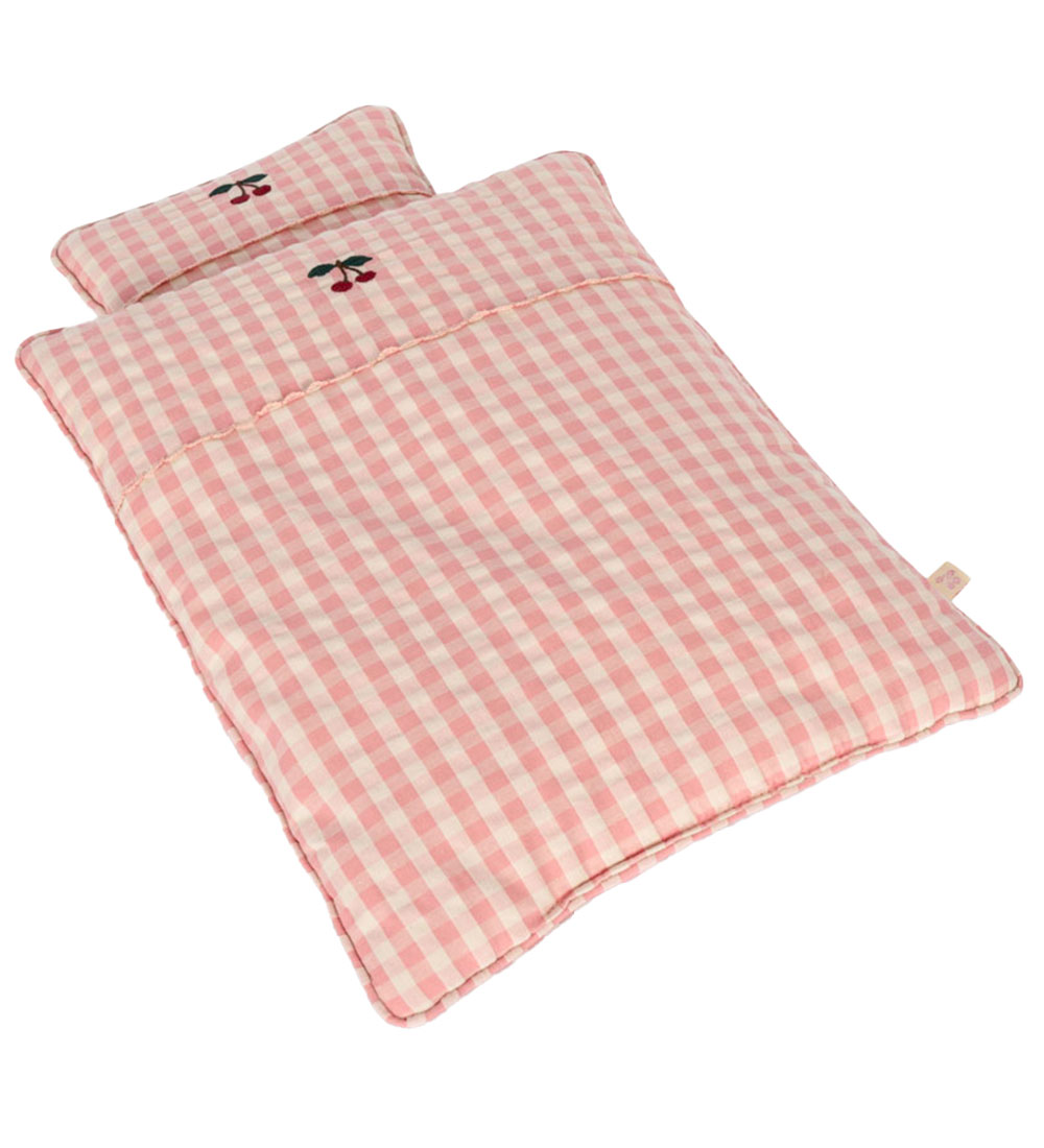 Konges Sløjd Dukkesengetøj - Powder Pink Check