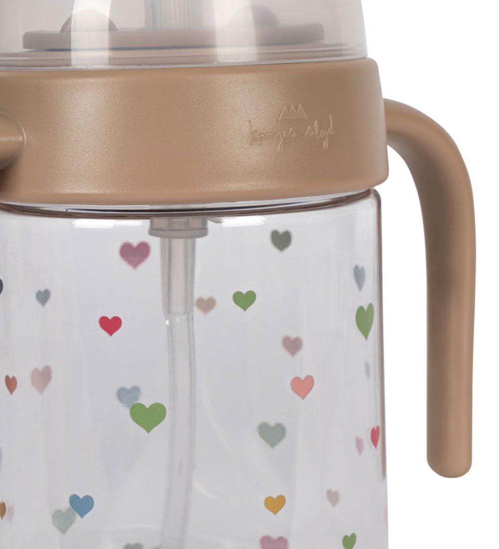 Konges Sløjd Kop m. Håndtag/Sugerør - 330 ml - Multi Hearts