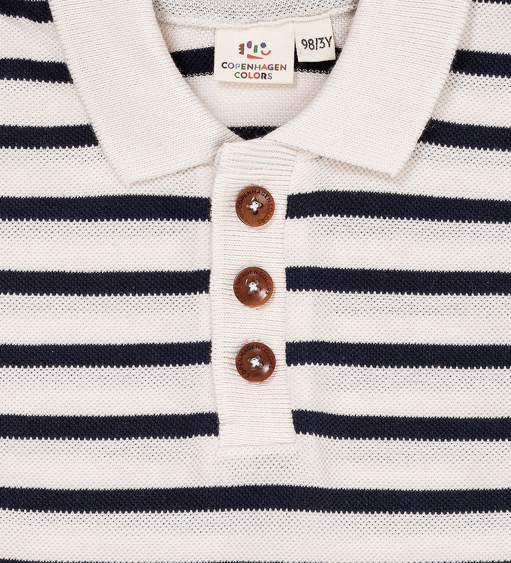 Copenahgen Colors Polo - Navy/Cream Stripe