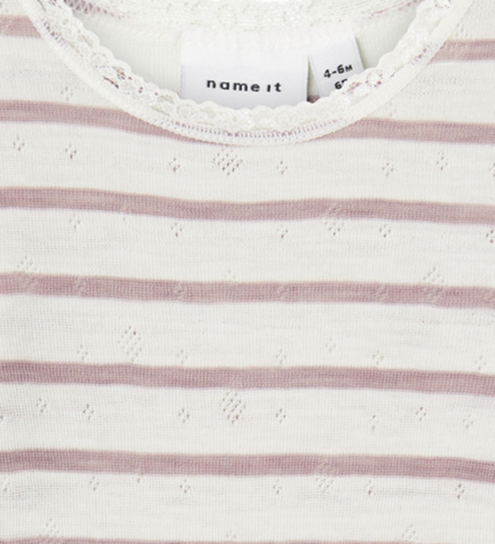 Name It Body l/æ - Uld - NbfWang - Snow White/Purple Dove
