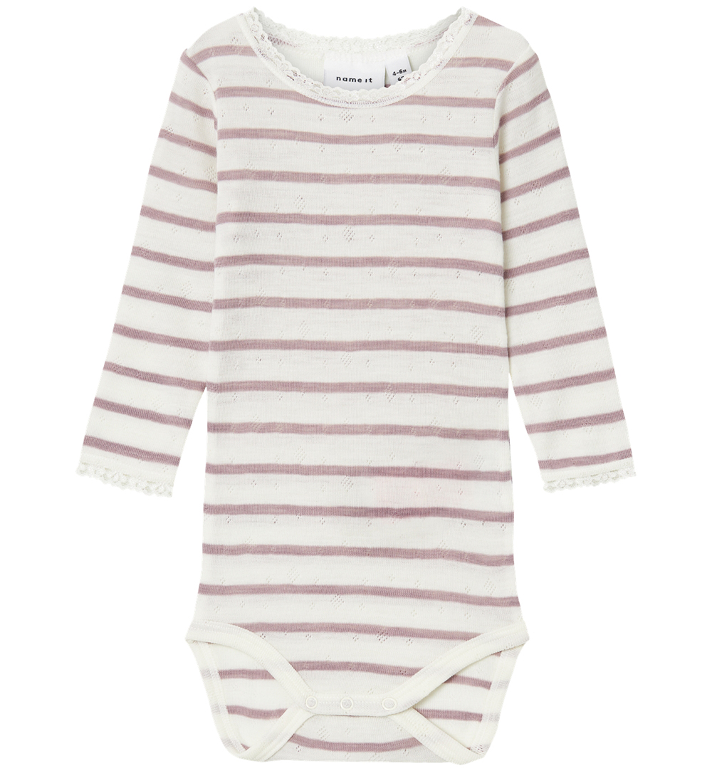 Name It Body l/æ - Uld - NbfWang - Snow White/Purple Dove