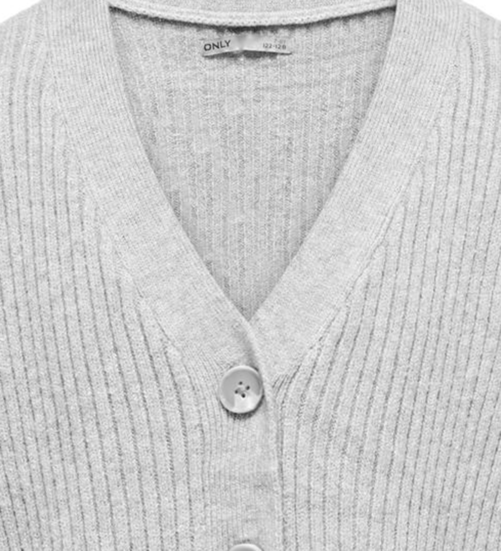 Kids Only Cardigan - Strik - KogMandy - Light Grey Melange