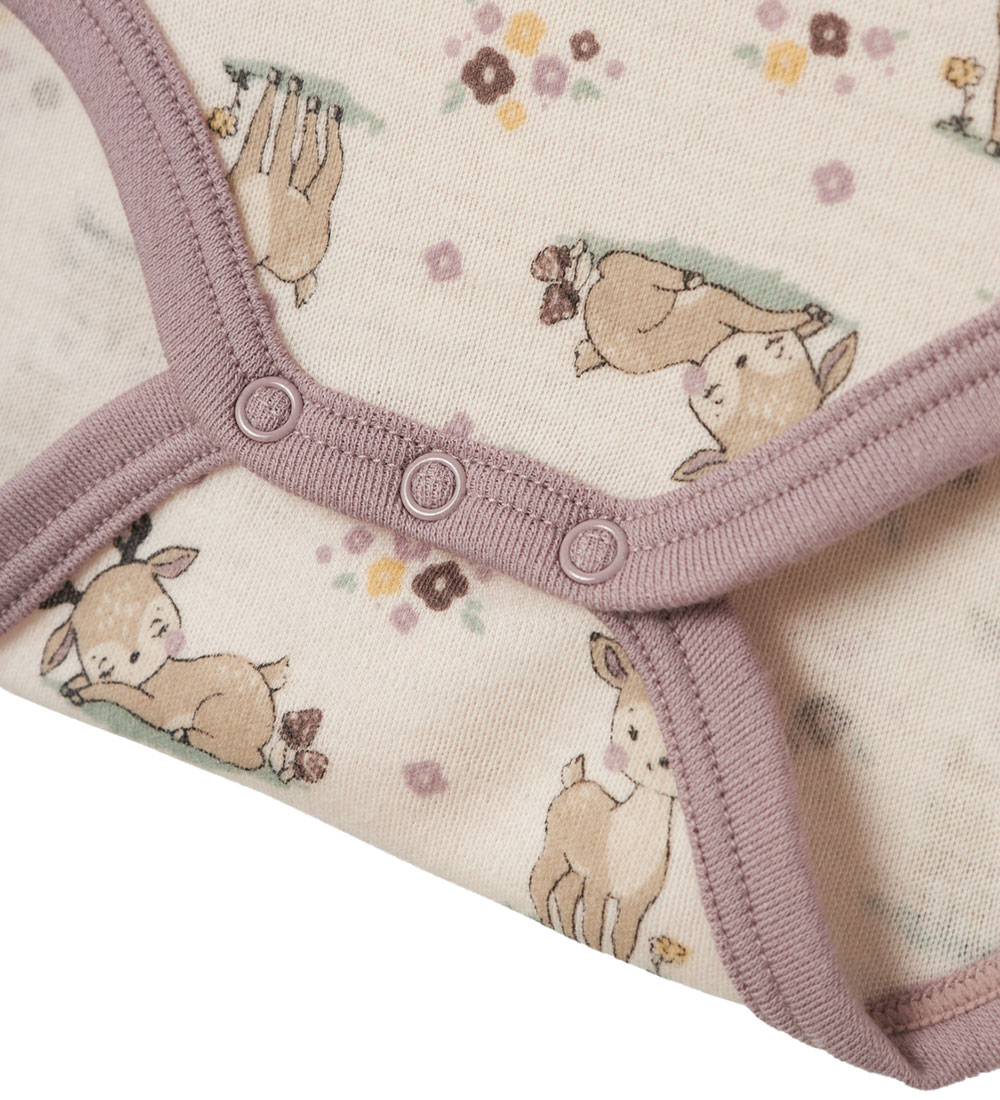 Name It Body l/æ - Uld - NmfWillit - Lilac Ash m. Dådyr