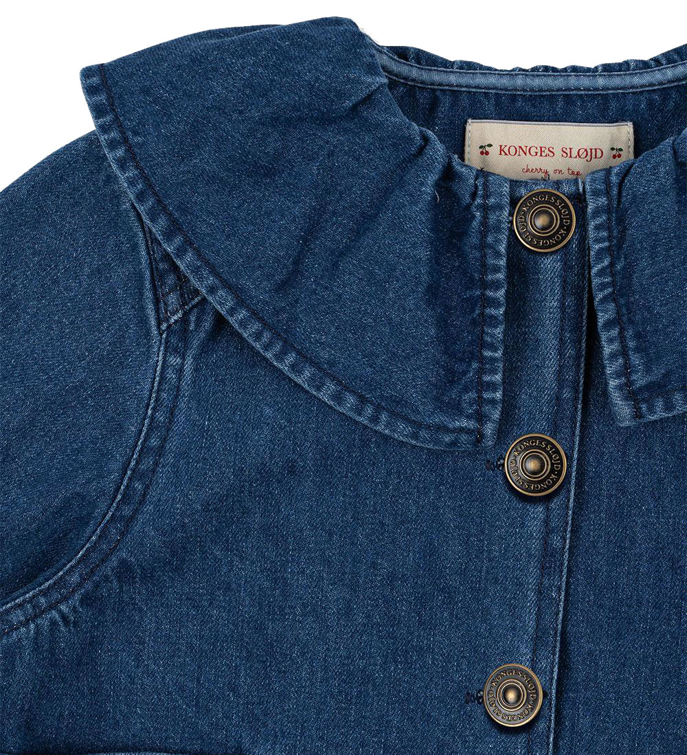 Konges Sløjd Skjorte - Magot - Denim Blue Cherry