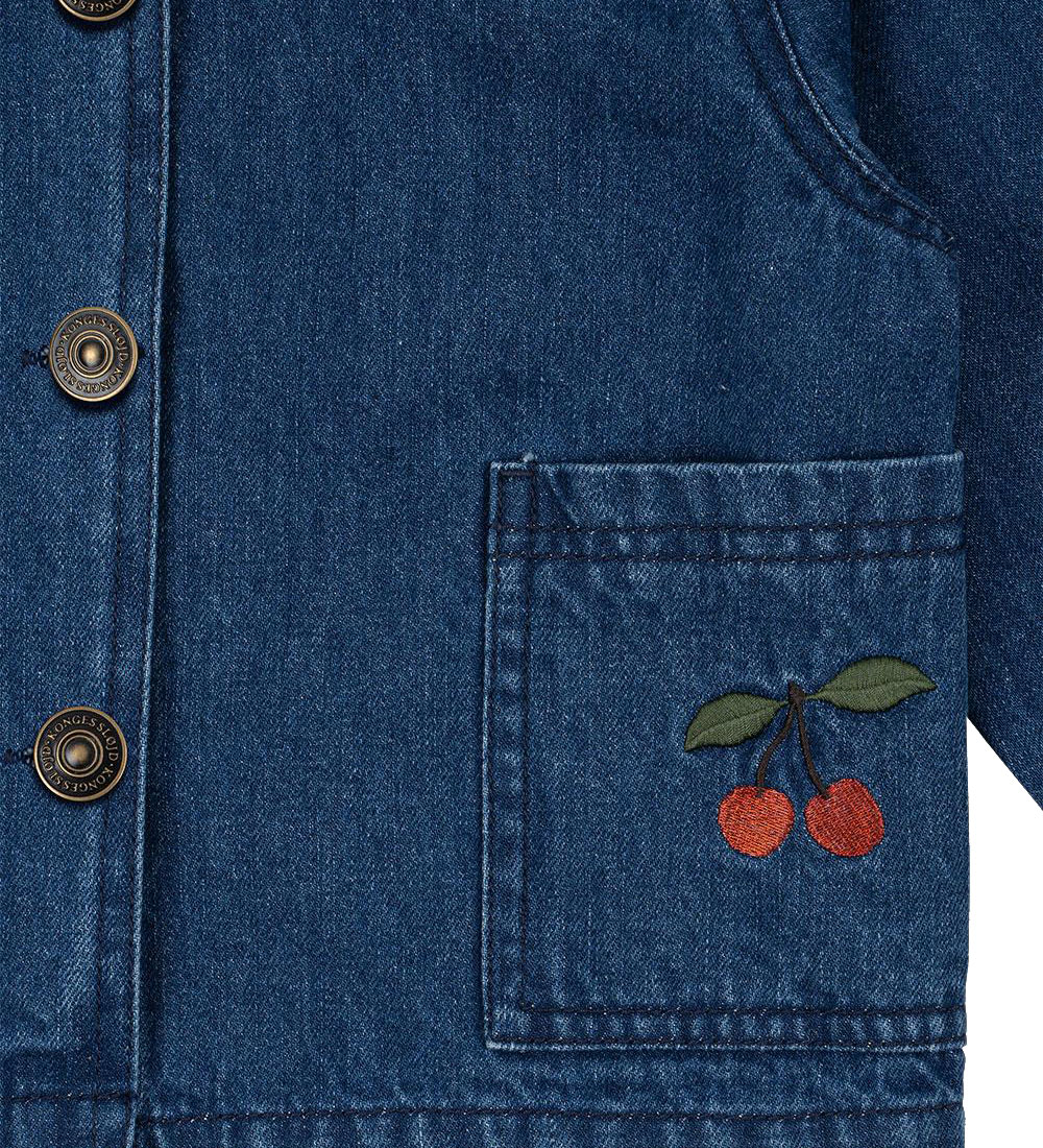 Konges Sløjd Skjorte - Magot - Denim Blue Cherry