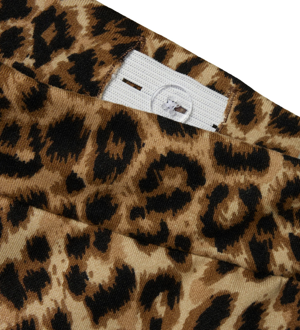 Name It Bukser - NmfNuni - Sort m. Leopardprint
