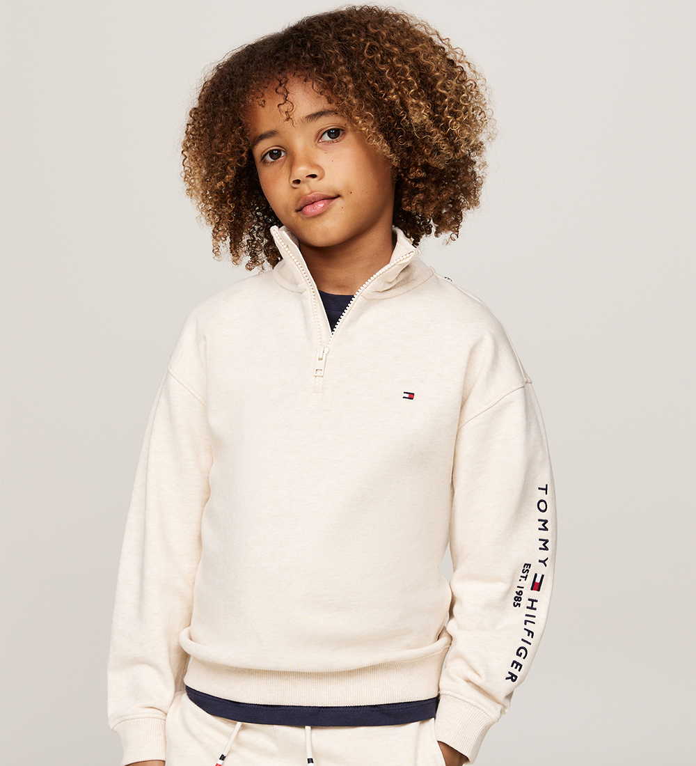 Tommy Hilfiger Sweatshirt - Essential Half Zip - Calico Heather