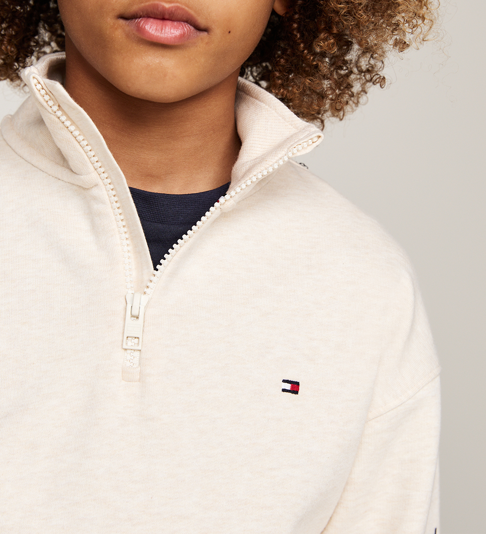 Tommy Hilfiger Sweatshirt - Essential Half Zip - Calico Heather