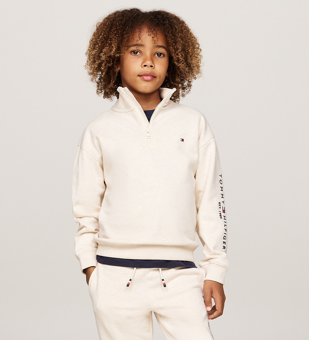 Tommy Hilfiger Sweatshirt - Essential Half Zip - Calico Heather