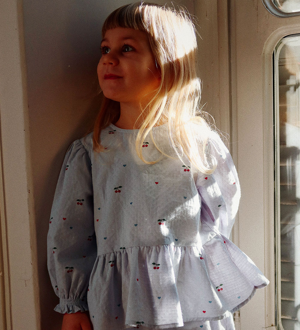 Konges Sløjd Bluse - Evia - Cherry Blue Coeur