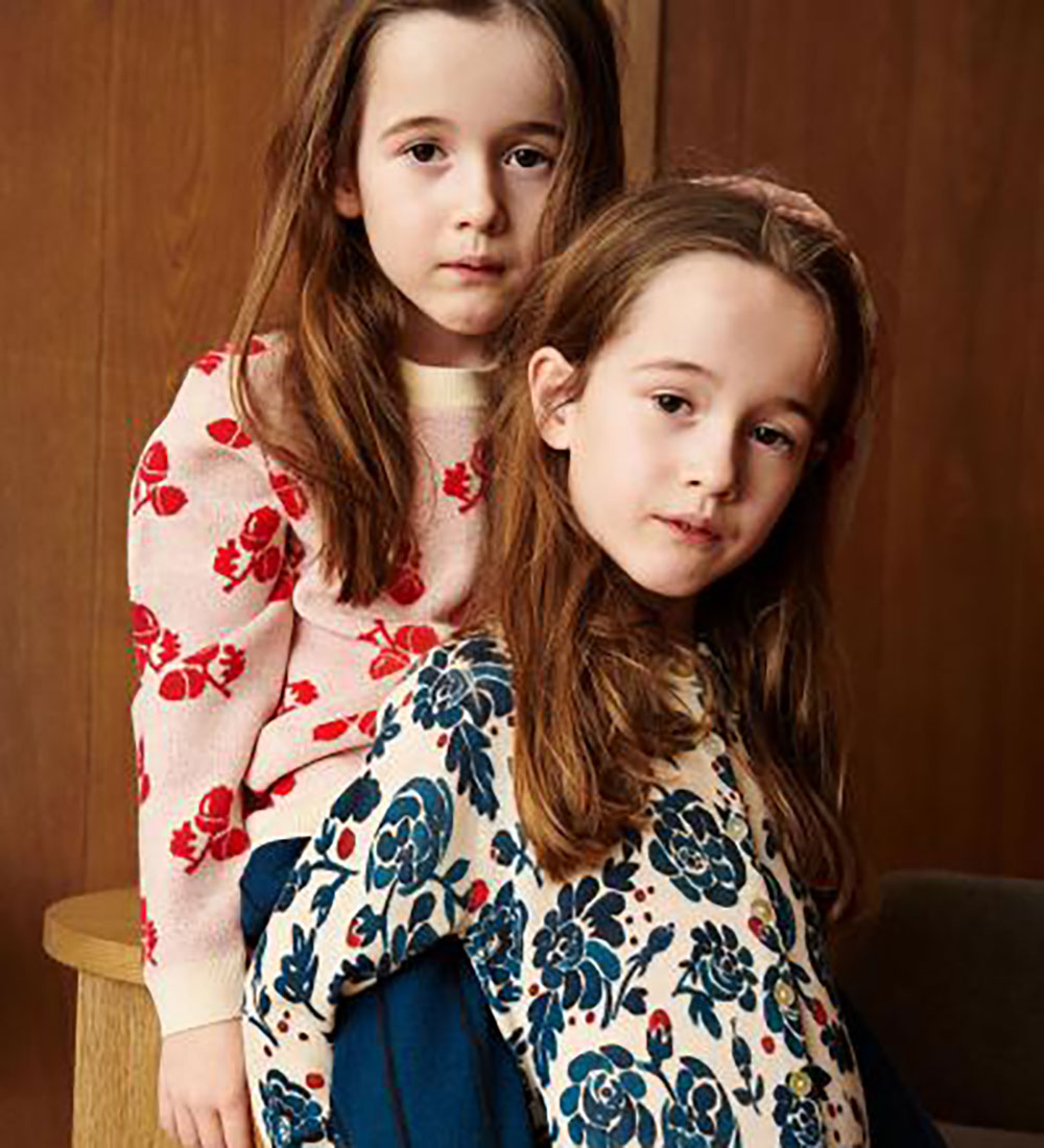 FUB Bluse - Uld - Acorn - Ecru/Red