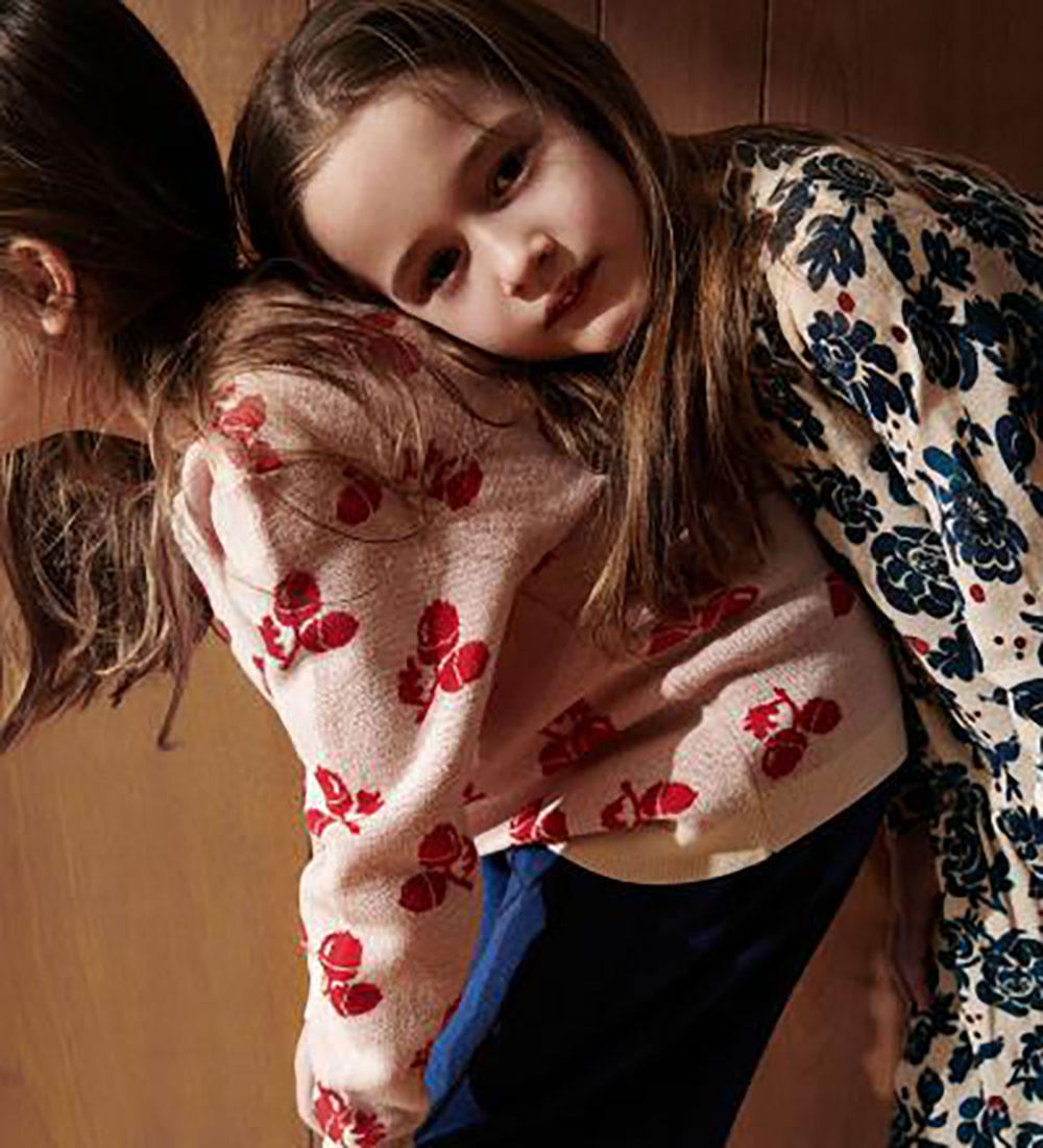 FUB Bluse - Uld - Acorn - Ecru/Red