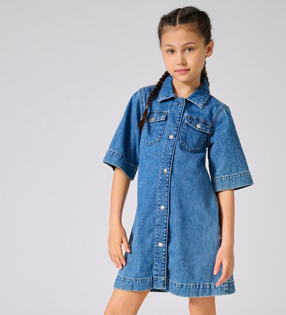 Kids Only Kjole - KogTova - Medium Blue Denim
