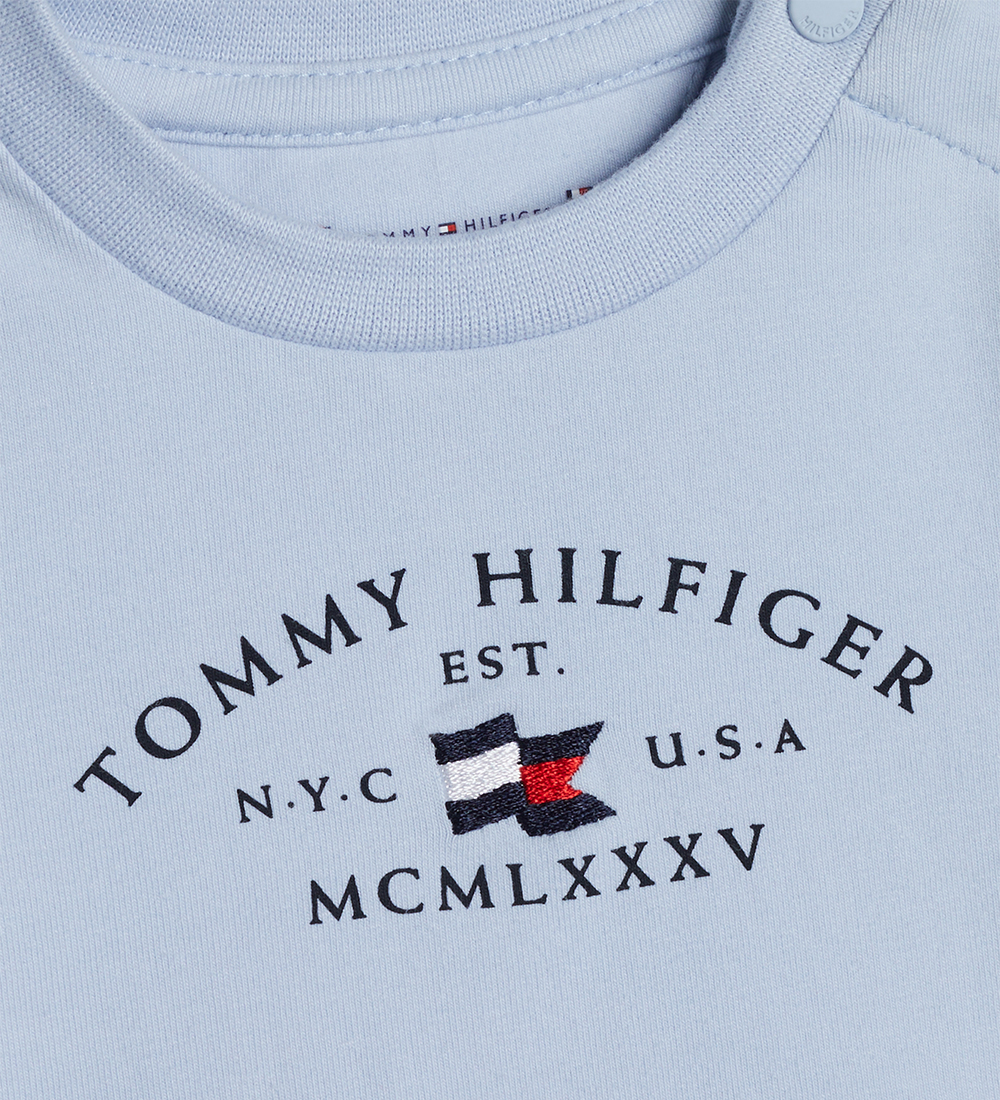 Tommy Hilfiger Bluse - Essential Printed - Breezy Blue