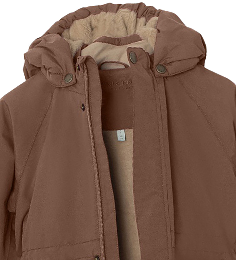 Mini A Ture Vinterjakke - Vikania Fleece - Rootbeer Brown