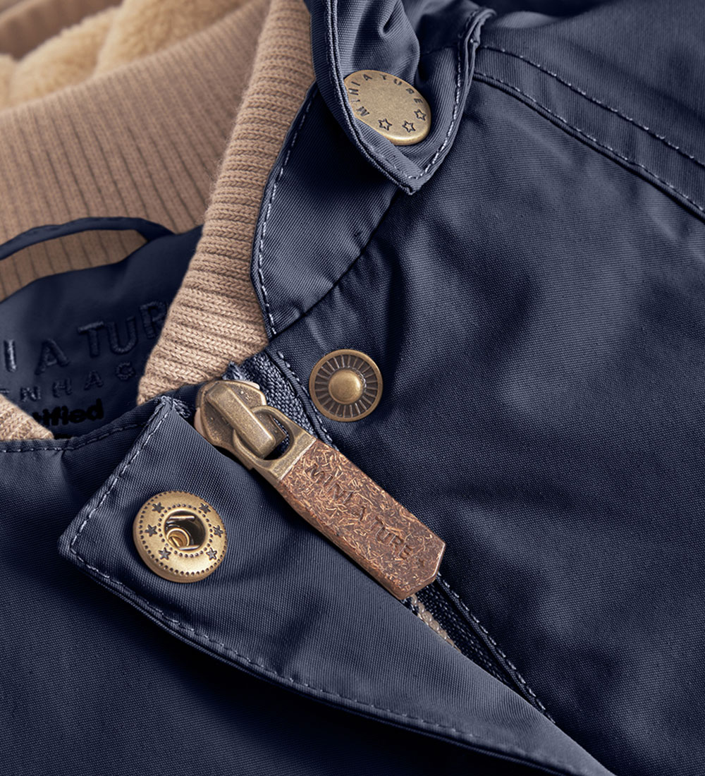 Mini A Ture Vinterjakke - Wang Fleece - Outer Space