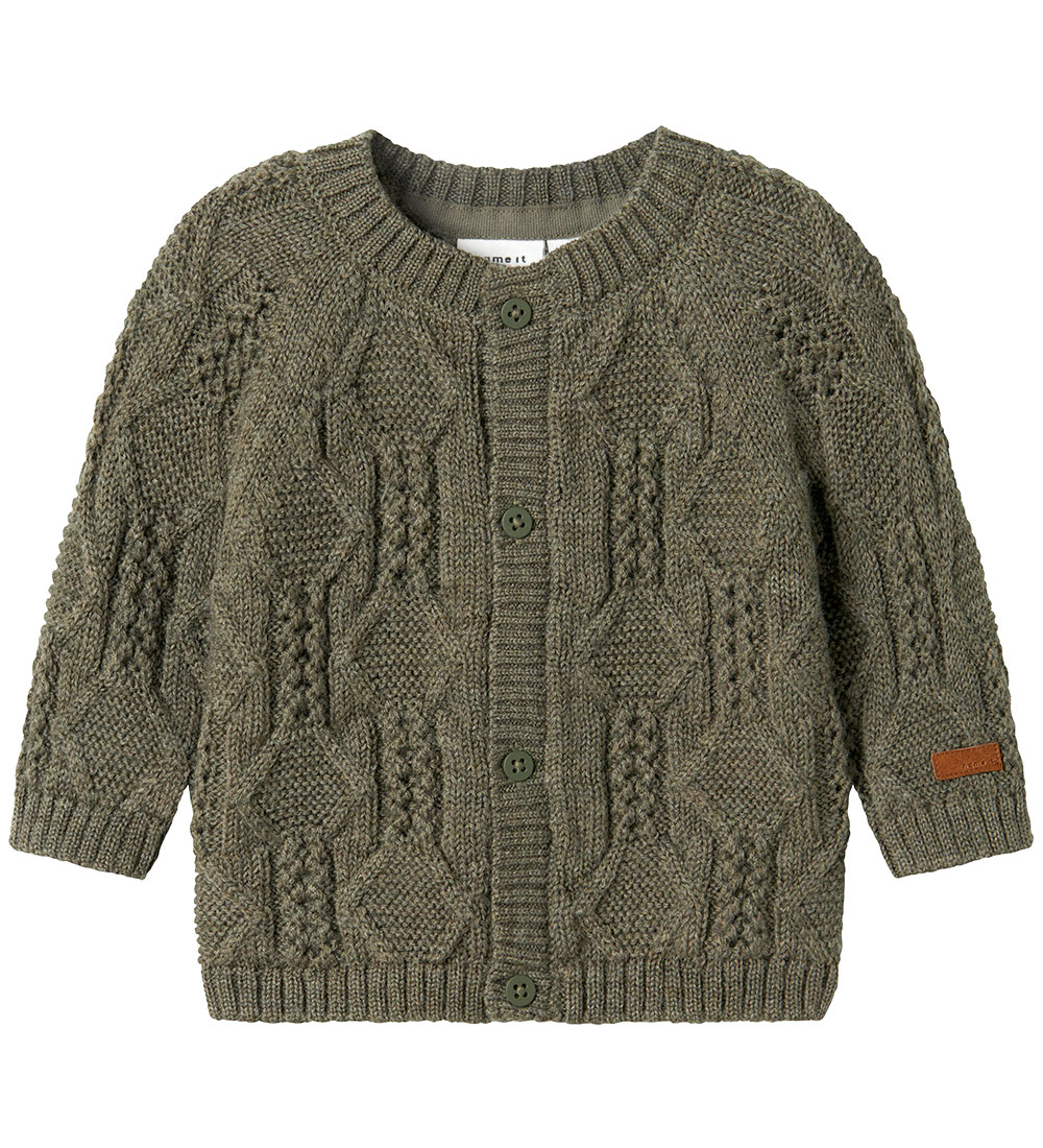 Name It Cardigan - Uld - Strik - NbmWrilla - Mulled Basil