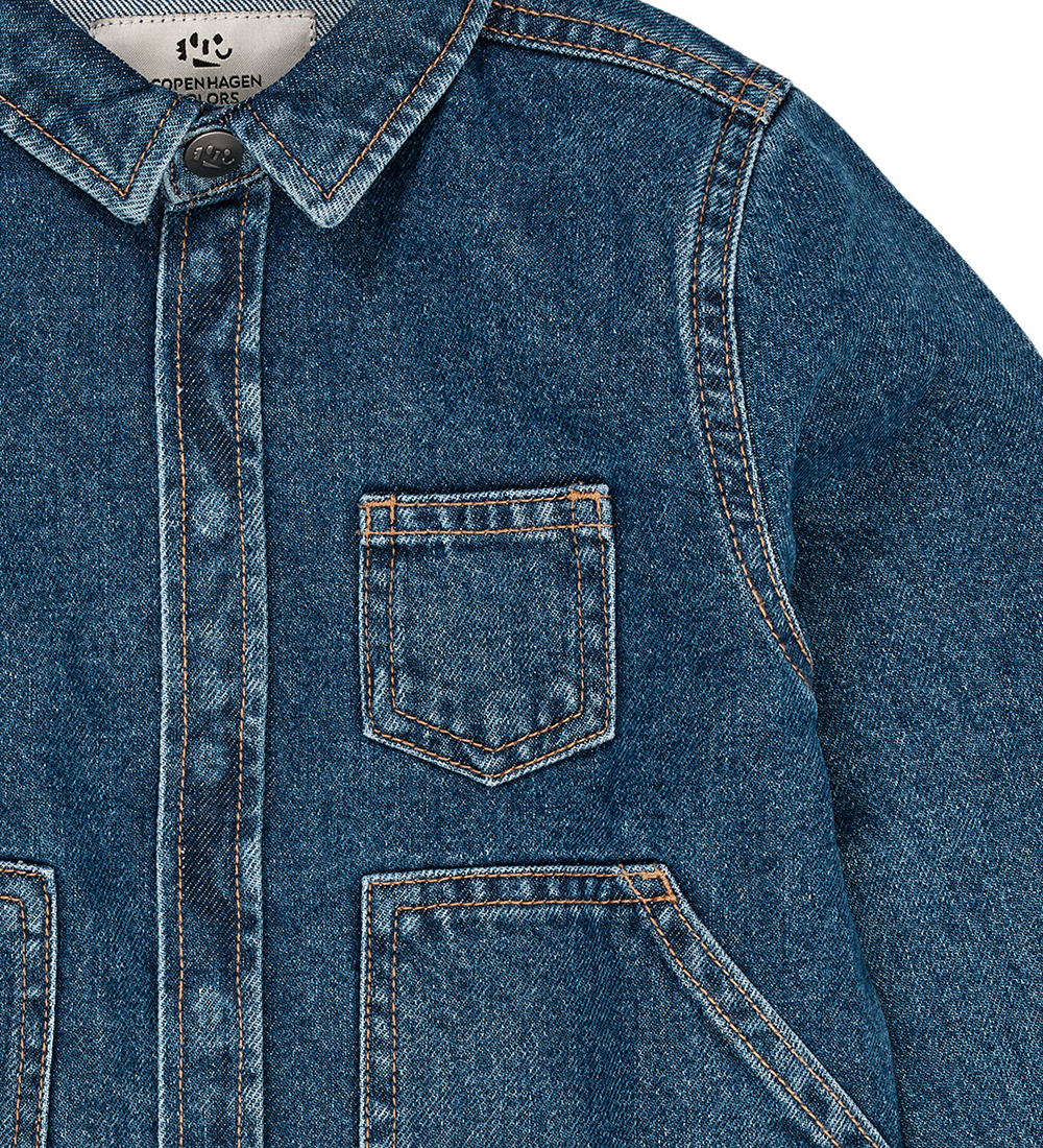 Copenhagen Colors Denimjakke - Organic - Indigo Blue Washed