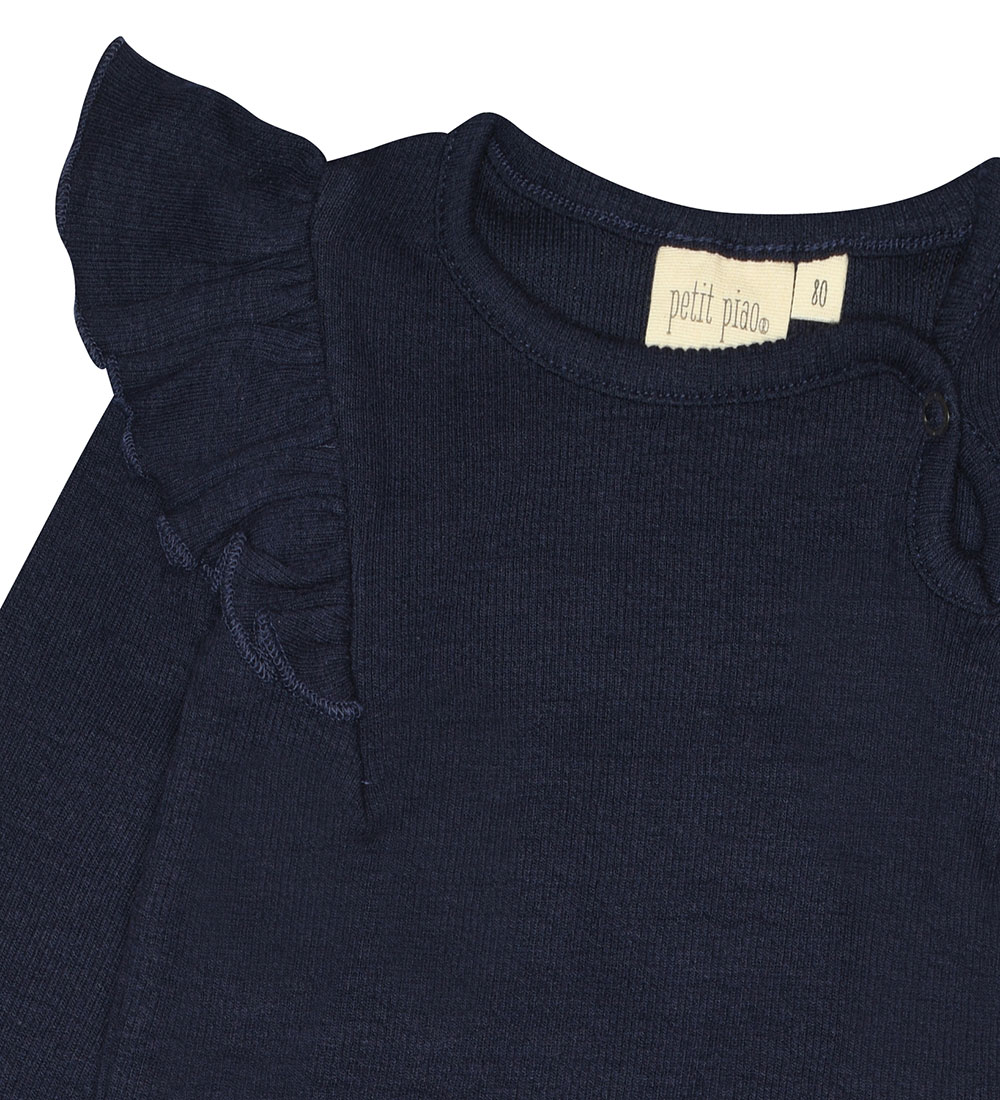 Petit Piao Body l/æ - Rib - Modal - Indigo Plum