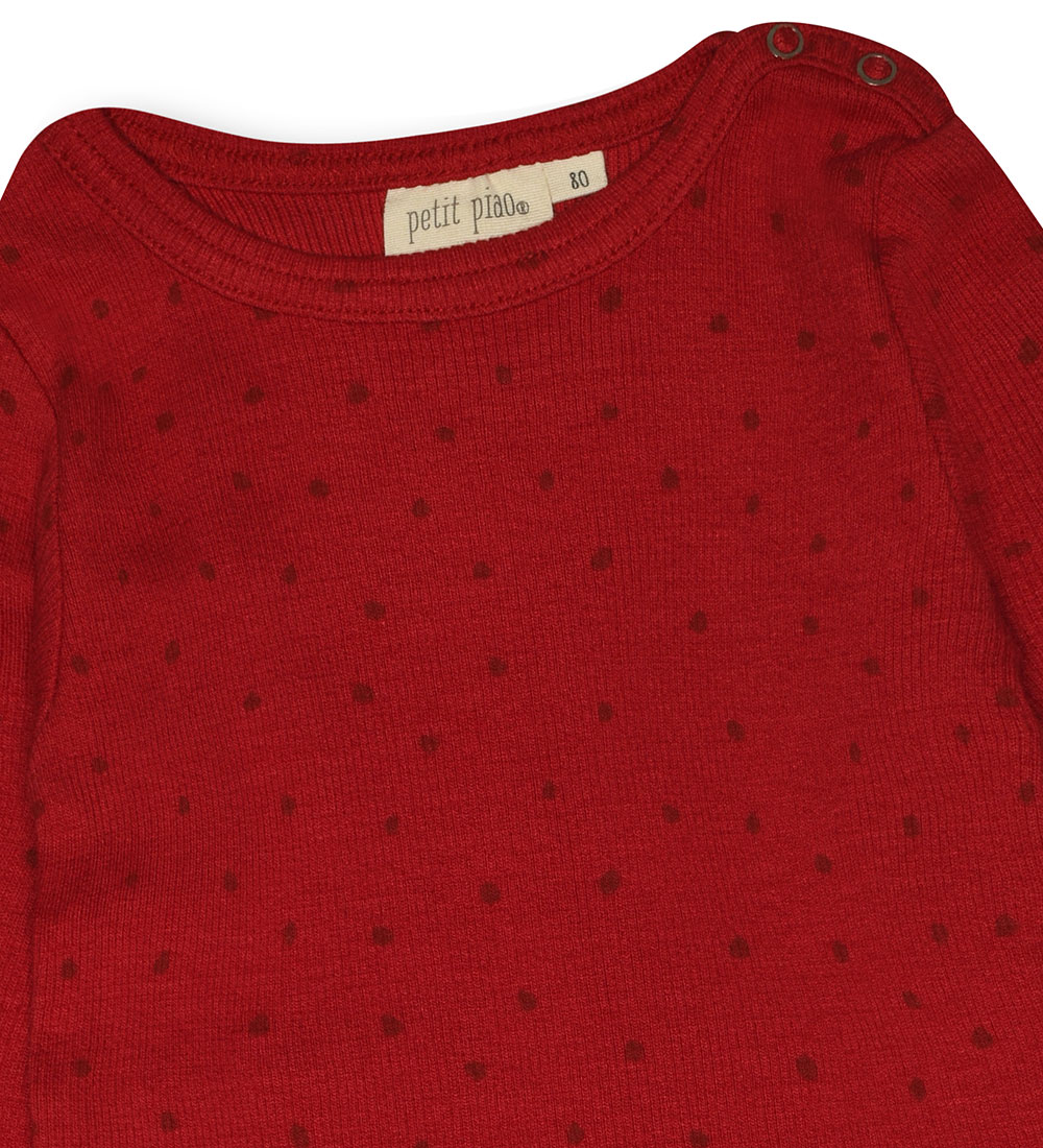Petit Piao Bluse - Rib - Modal - Chili Pepper Dot