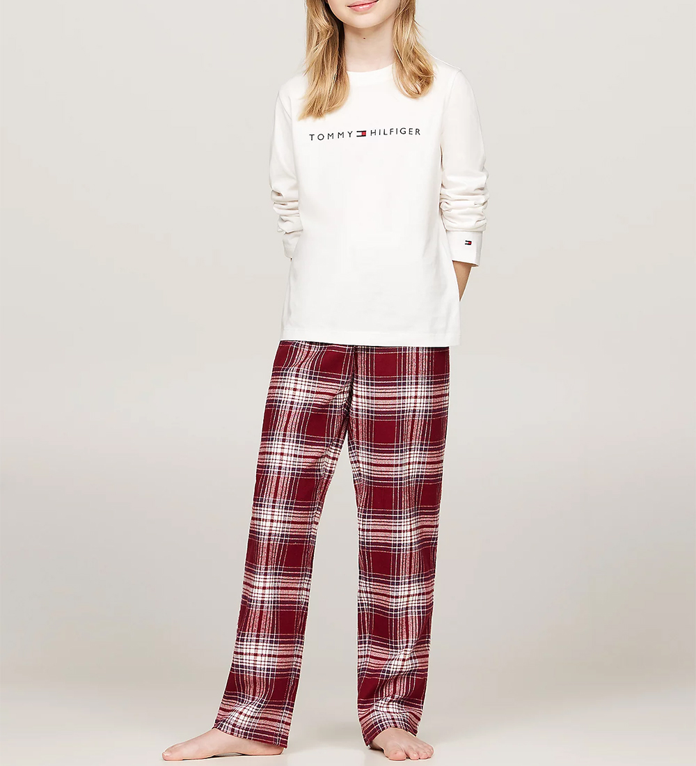 Tommy Hilfiger Nattøj - 2-delt - PJ Print - Ancient White/Plaid