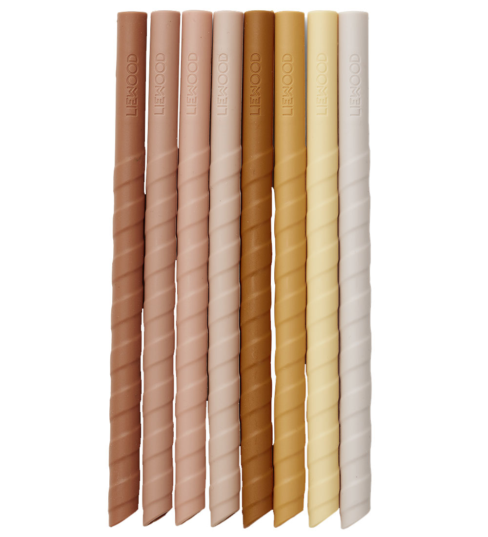 Liewood Sugerør - Silikone - 8stk - Zoe - Rose Multi Mix