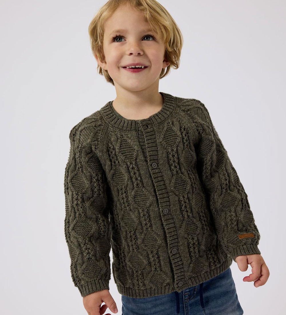 Name It Cardigan - Uld - Strik - NmmWrilla - Mulled Basil