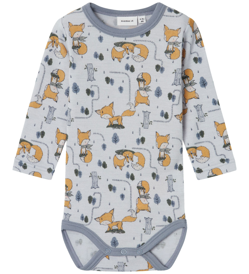 Name It Body l/æ - Uld - NbmWillit - Gray Dawn/AOP