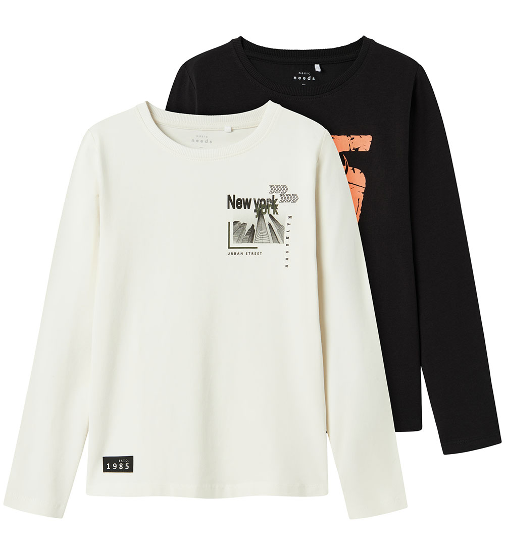 Name It Bluse - NkmVux - 2-pak - Jet Stream/Black/Faster