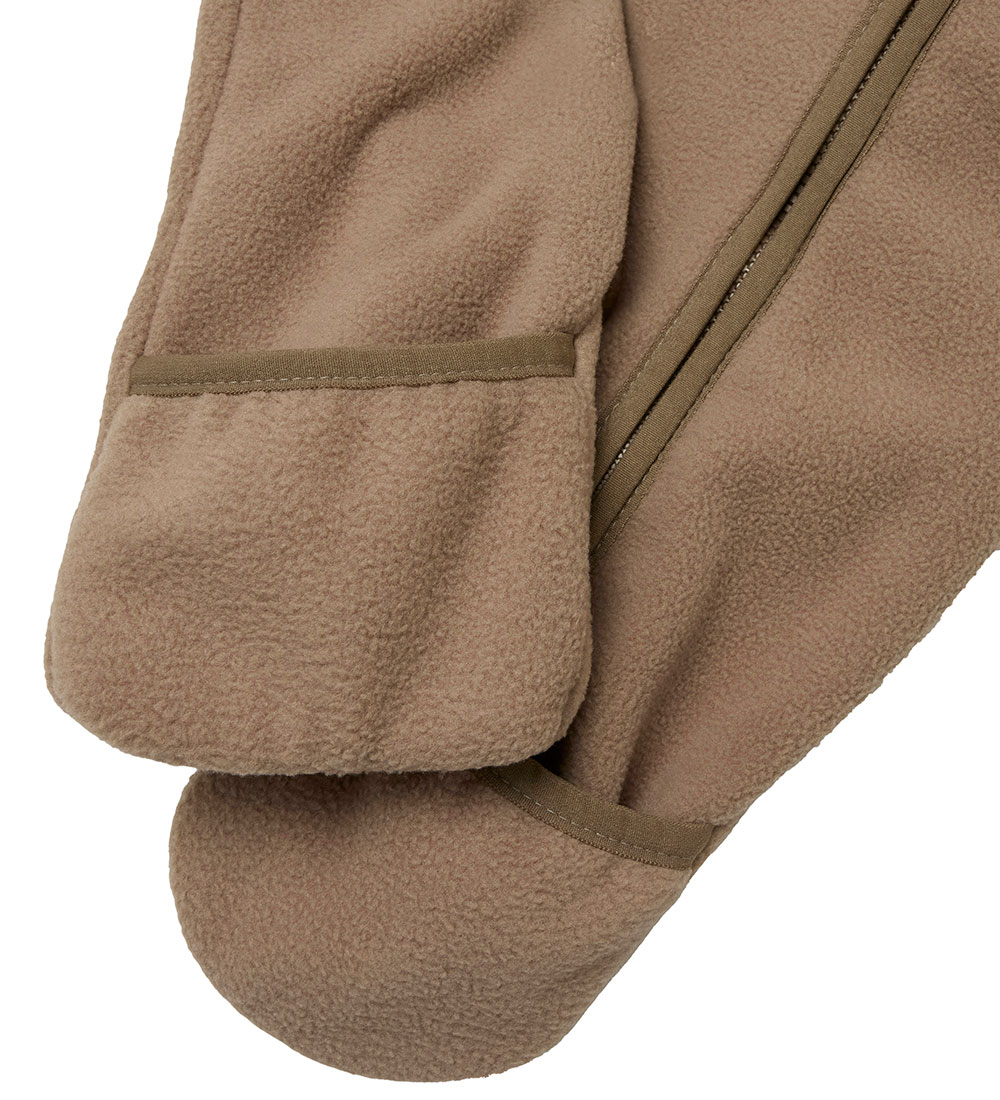 Name It Fleecedragt - NbnMeeko - Desert Taupe m. Ører