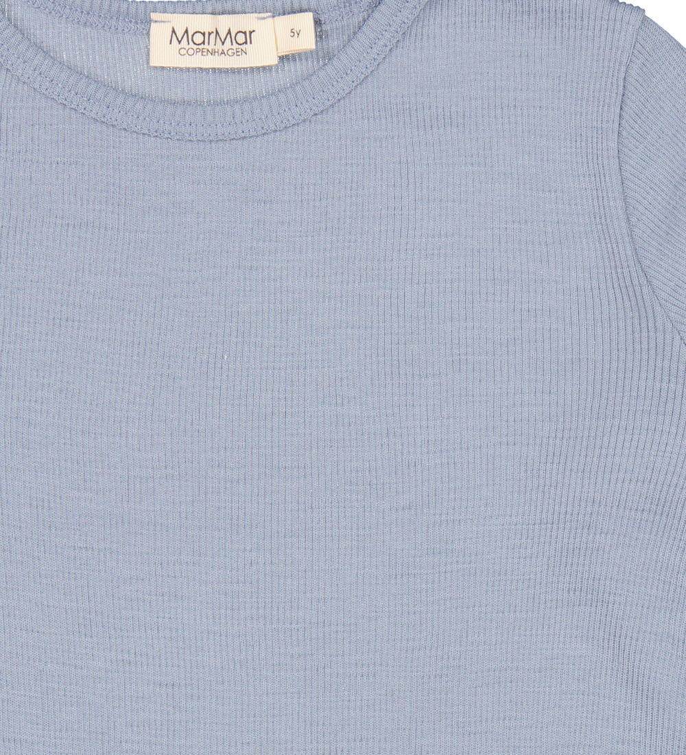 MarMar Bluse - Rib - Uld - Monsoon Blue