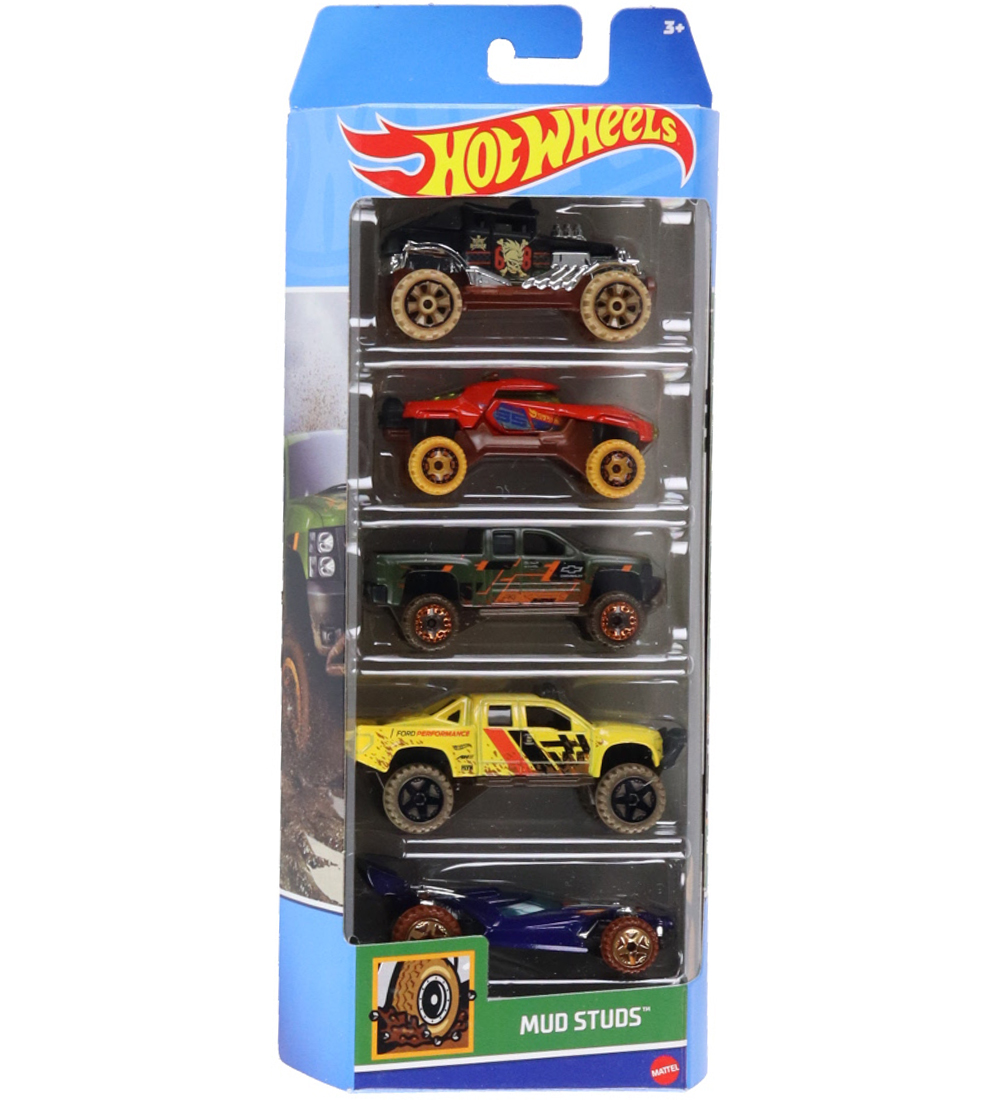 Hot Wheels Biler - 5-pak - Mud Studs